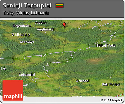 Satellite Panoramic Map of Senieji Tarpupiai