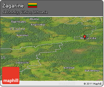 Satellite Panoramic Map of Žagarinė