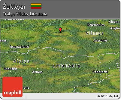 Satellite Panoramic Map of Žuklėjai