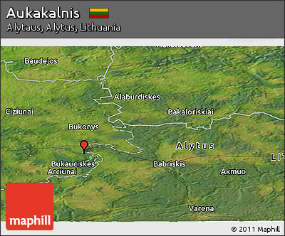Satellite Panoramic Map of Aukakalnis