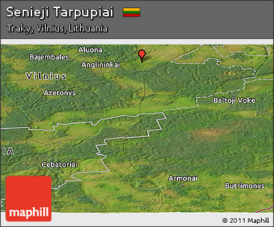Satellite Panoramic Map of Senieji Tarpupiai