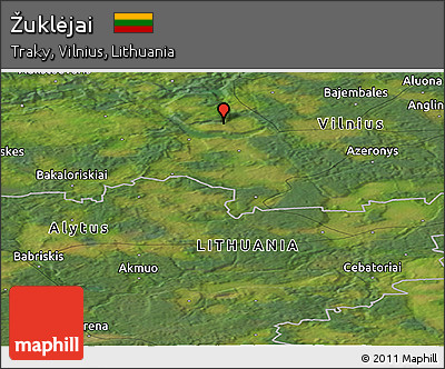 Satellite Panoramic Map of Žuklėjai