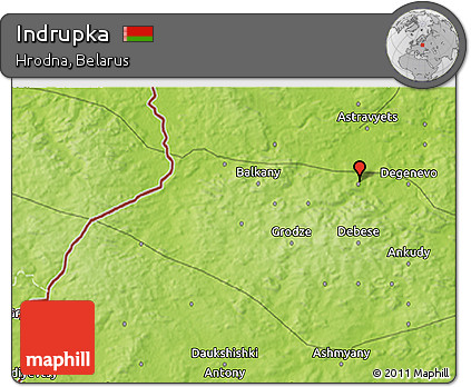 Physical 3D Map of Indrupka