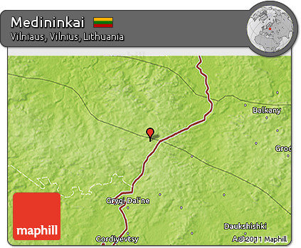 Physical 3D Map of Medininkai