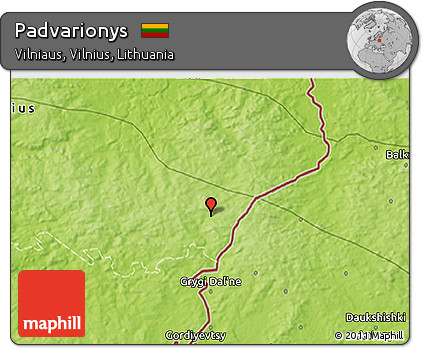Physical 3D Map of Padvarionys