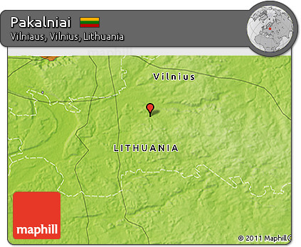 Physical 3D Map of Pakalniai