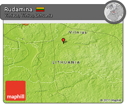 Physical 3D Map of Rudamina