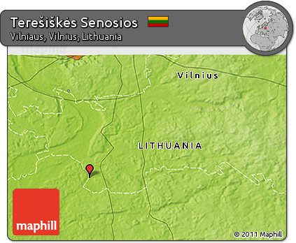 Physical 3D Map of Terešiškės Senosios