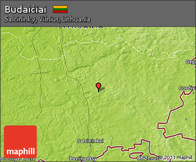 Physical 3D Map of Budaičiai