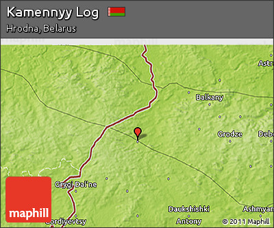 Physical 3D Map of Kamennyy Log