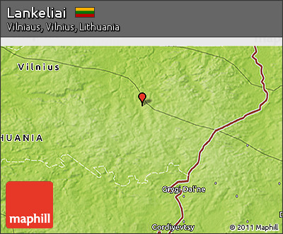 Physical 3D Map of Lankeliai