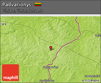 Physical 3D Map of Padvarionys