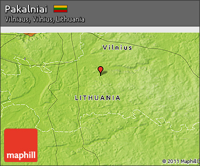 Physical 3D Map of Pakalniai