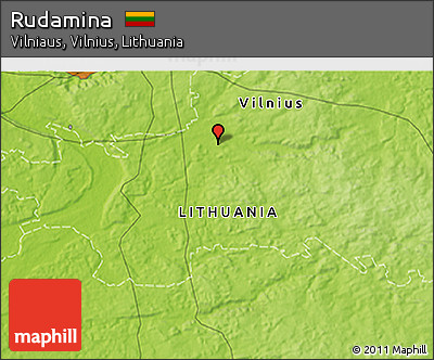 Physical 3D Map of Rudamina