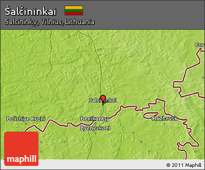 Physical 3D Map of Šalčininkai