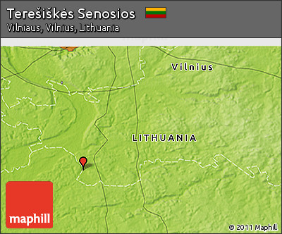 Physical 3D Map of Terešiškės Senosios