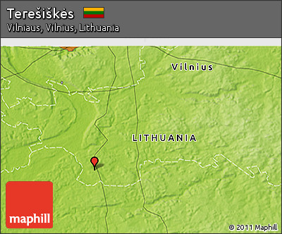 Physical 3D Map of Terešiškės