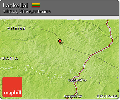 Physical 3D Map of Lankeliai