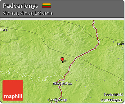 Physical 3D Map of Padvarionys