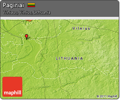 Physical 3D Map of Pagiriai
