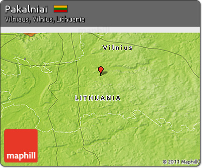 Physical 3D Map of Pakalniai
