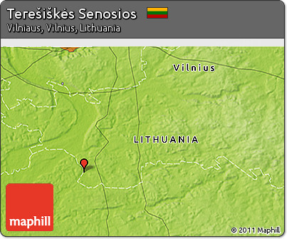 Physical 3D Map of Terešiškės Senosios