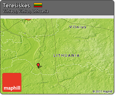 Physical 3D Map of Terešiškės