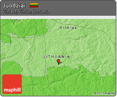 Political 3D Map of Juodžiai