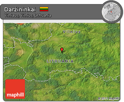 Satellite 3D Map of Daržininkai