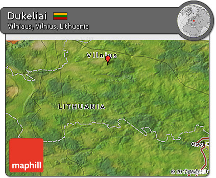Satellite 3D Map of Dukeliai