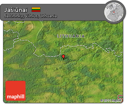 Satellite 3D Map of Jašiūnai