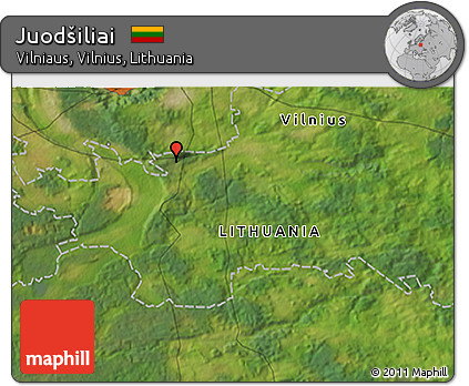 Satellite 3D Map of Juodšiliai