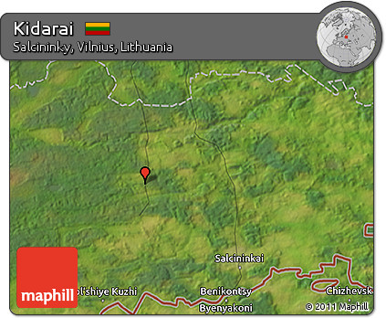 Satellite 3D Map of Kidarai