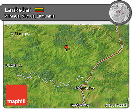 Satellite 3D Map of Lankeliai