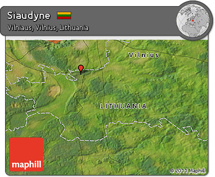 Satellite 3D Map of Siaudyne