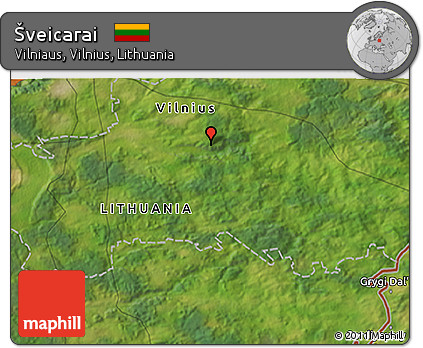 Satellite 3D Map of Šveicarai