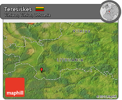 Satellite 3D Map of Terešiškės