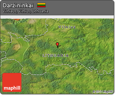 Satellite 3D Map of Daržininkai