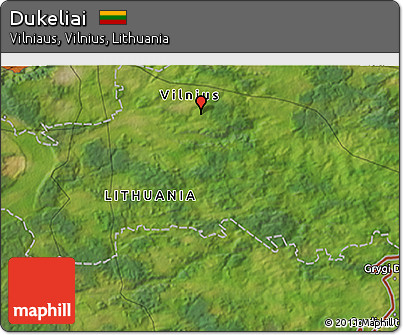 Satellite 3D Map of Dukeliai