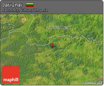 Satellite 3D Map of Jašiūnai