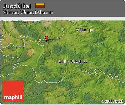 Satellite 3D Map of Juodšiliai