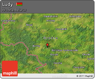 Satellite 3D Map of Ludy