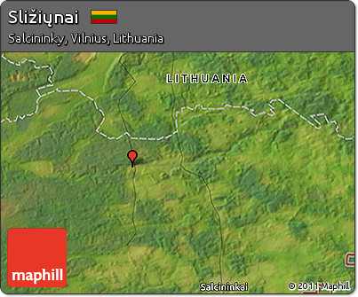 Satellite 3D Map of Sližiųnai