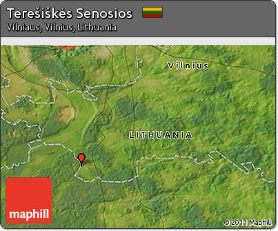 Satellite 3D Map of Terešiškės Senosios