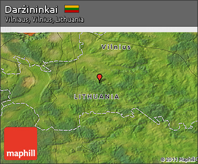 Satellite 3D Map of Daržininkai