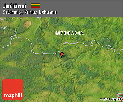 Satellite 3D Map of Jašiūnai