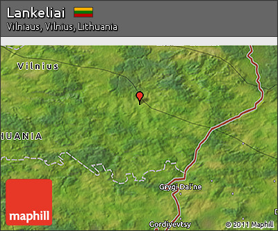 Satellite 3D Map of Lankeliai