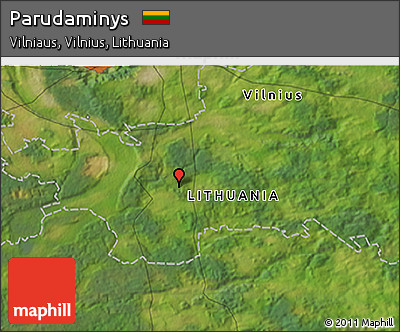 Satellite 3D Map of Parudaminys