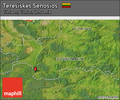 Satellite 3D Map of Terešiškės Senosios