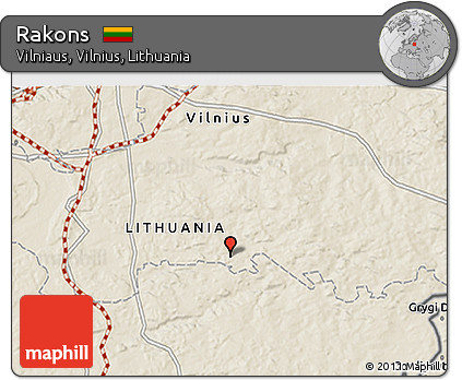 Shaded Relief 3D Map of Rakons